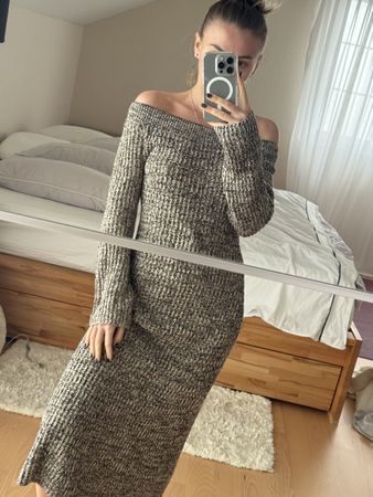 H&M Knit Dress Off-Shoulder, Size XS,new