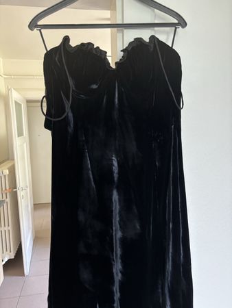 Giorgio Armani Robe Noire Soie & Velours, Taille 44