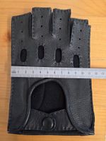 Lederhandschuhe, Fingerlos, schwarz NEU