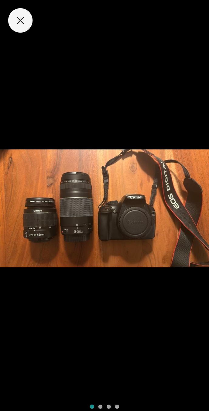 Canon Fotocamera: Canon EOS 1100D Digital Kamera mit 2 Objektiven. – Usato da Zuchwil venduto da vipper88er 1