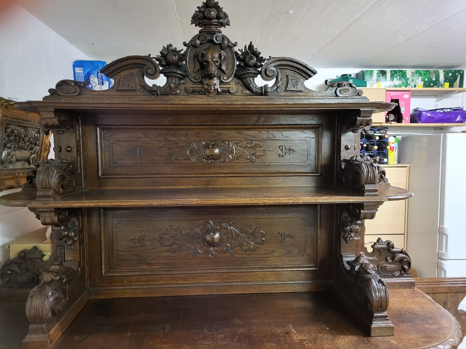 Credenze: Antikes Eichenbuffet Schrank mit Schnitzereien Holz – Usato da Rombach venduto da tine1111 7