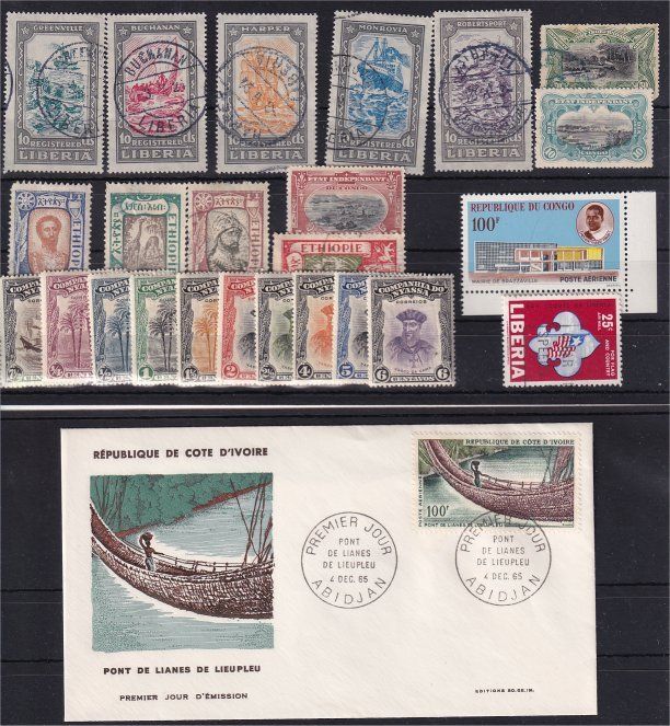 Alle Briefmarken: Joli lot Afrique – Gebraucht aus Fribourg von Ddangel