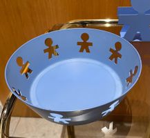Alessi Schale und Serviettenhalter blau guter Zustand