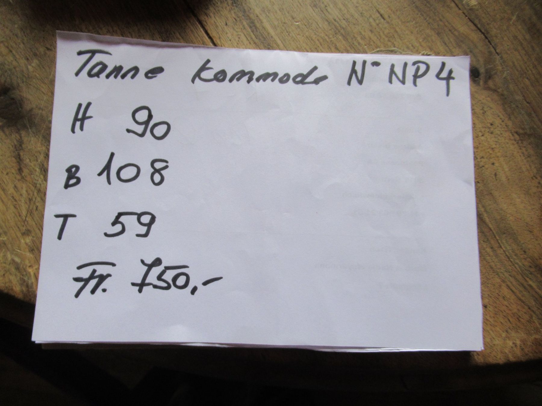 Cassettiere: Kommode (Tanne/h90) – Usato da Berg SG venduto da Pizza58 5