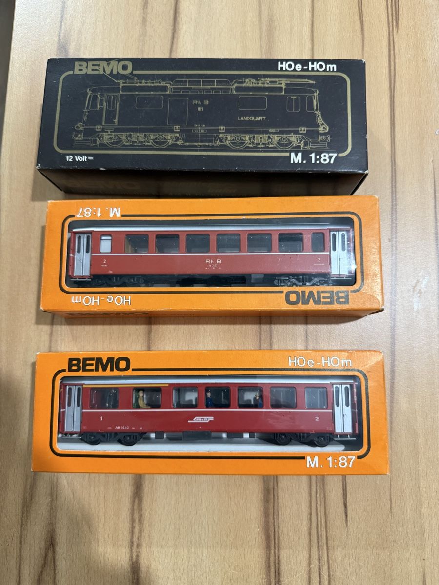 Bemo Modelleisenbahnen: BEMO 618 RhB Zug, Gleichstrom, Top Zustand, – Gebraucht aus Winikon von cabriofan01 2
