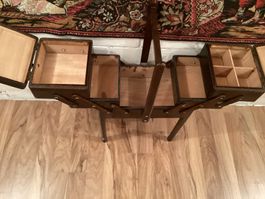Vintage Nähkasten/ Holz Nähtruhe
