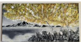 Das leuchtende Geheimnis, Originalgemälde, 50x100 cm