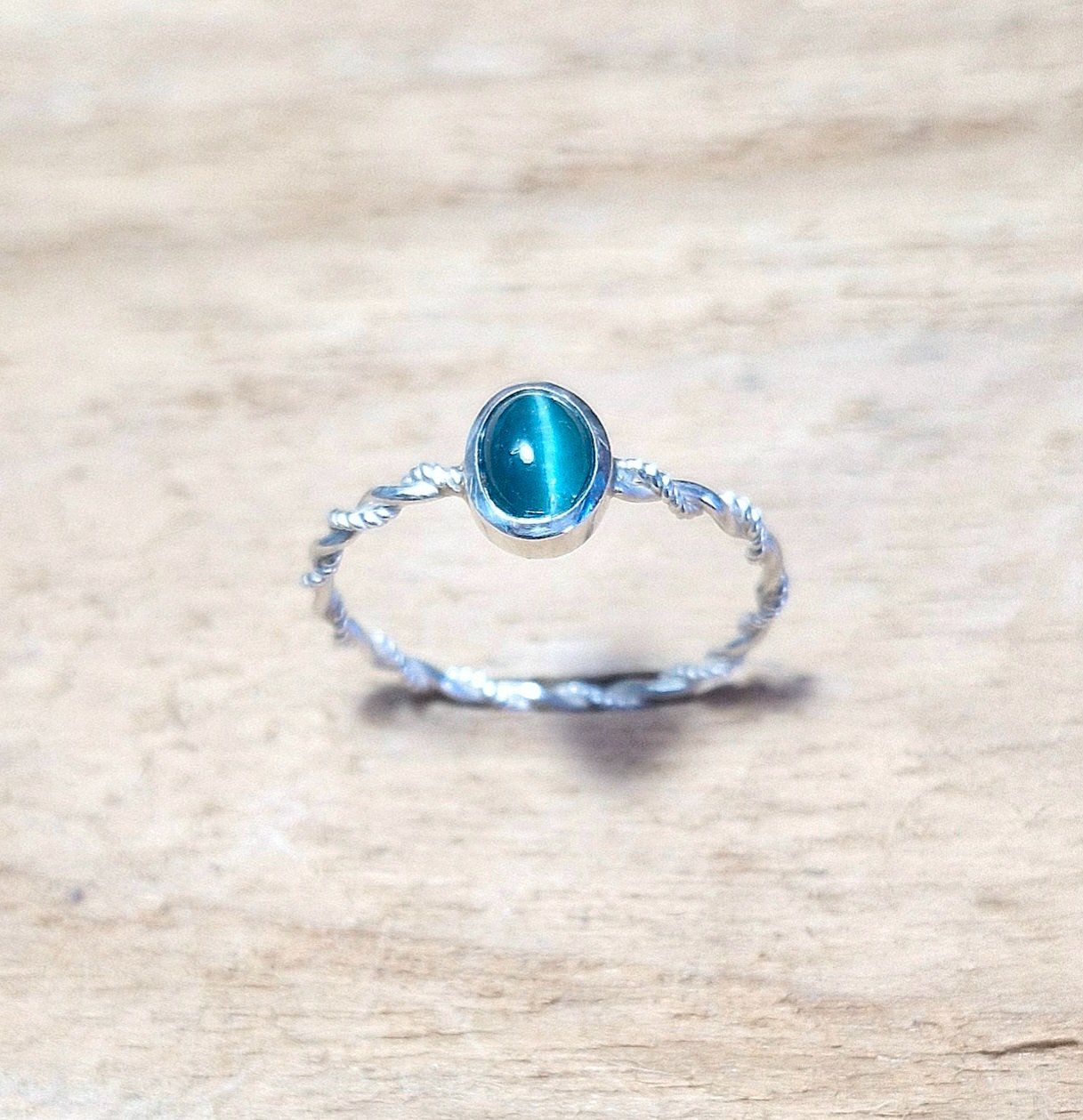 Anelli: Apatit Katzenauge Ring – Nuovo e nell'imballaggio originale da Zürich venduto da GOS08 5
