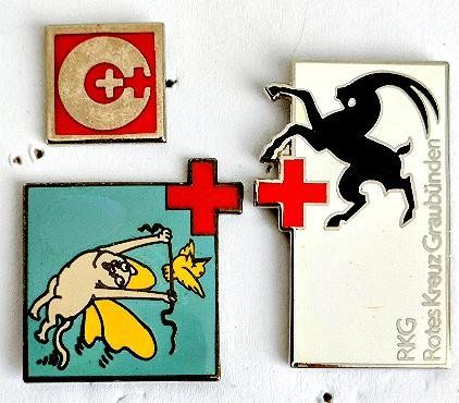Placchette & Badge: 3 Pins  rotes Kreuz – Usato da Pfäffikon ZH venduto da Colacity