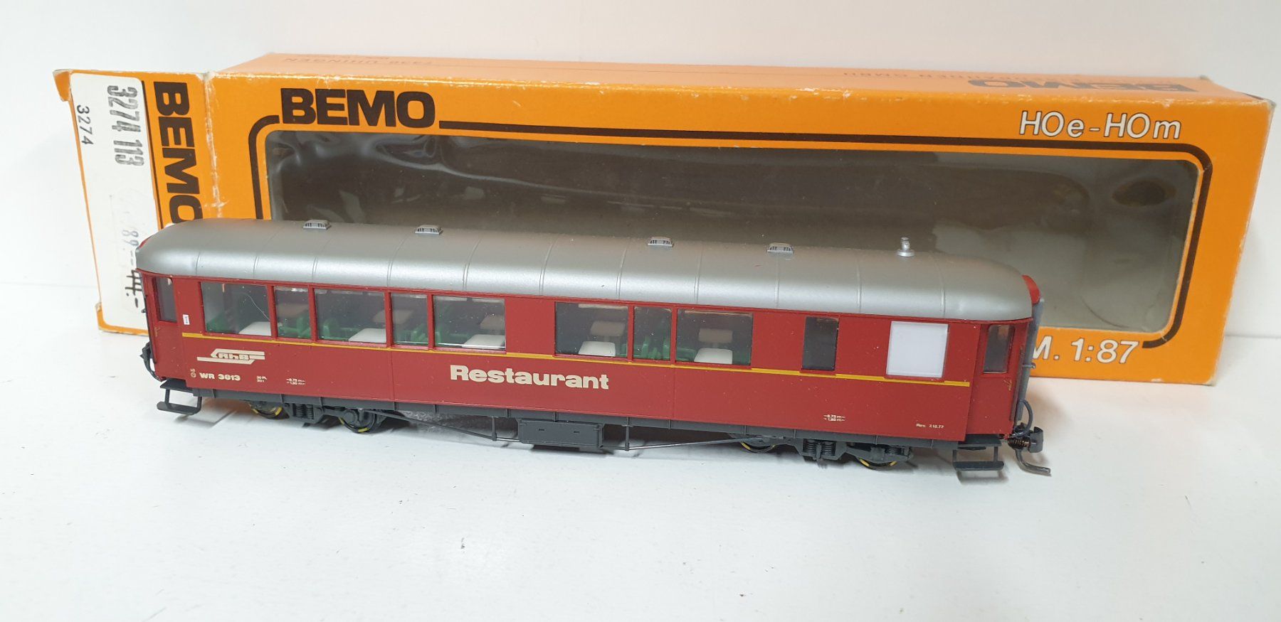Bemo Modellini di ferrovie: Bemo RhB Restaurant 3274 113 – Usato da Geroldswil venduto da TopTrain54 4