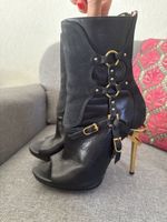 Bottines Herve Leger "Alyn Day" en cuir et daim – 36.5(36)