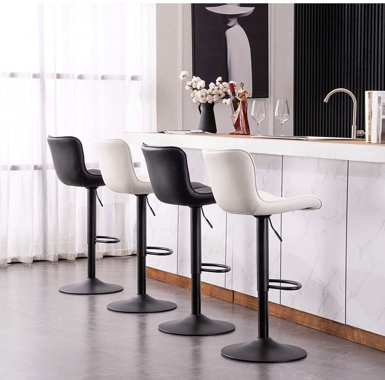 Sgabelli: + Kidol & Shellder Barhocker, PU Leder 2-er Set – Nuovo e nell'imballaggio originale da Amriswil venduto da JaJa-Express 5