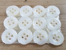 12 PerlmuttKnöpfe Perlmutt Knopf Knopfkarte 16mm