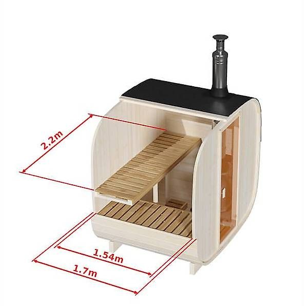 Sauna & Accessori: Fasssauna 1.7 m - Quadratisch / 00097 – Usato da St. Gallen venduto da Spa_at_Home911 7