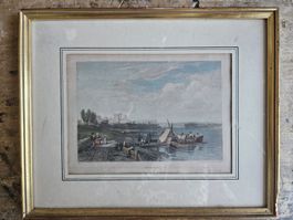 Gravure Avignon J.D Harding  J.T. Wilmore couleur