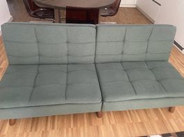 Schlafsofa RONNE  Grün  3-Sitzer mit Bettfunktion