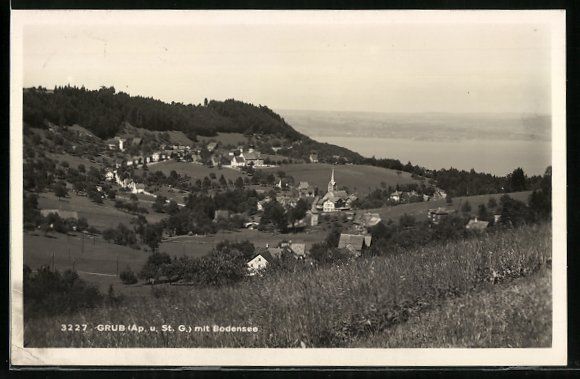 Ansichtskarten: AK Grub, Gesamtansicht mit Bodensee – Gebraucht aus Berlin von bartko-reher