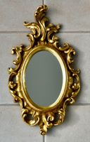 Antiker Spiegel oval Blattgold 30cm x 54cm