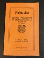 SCHIESSPLAN Zentenar Wettschiessen Bern 1919