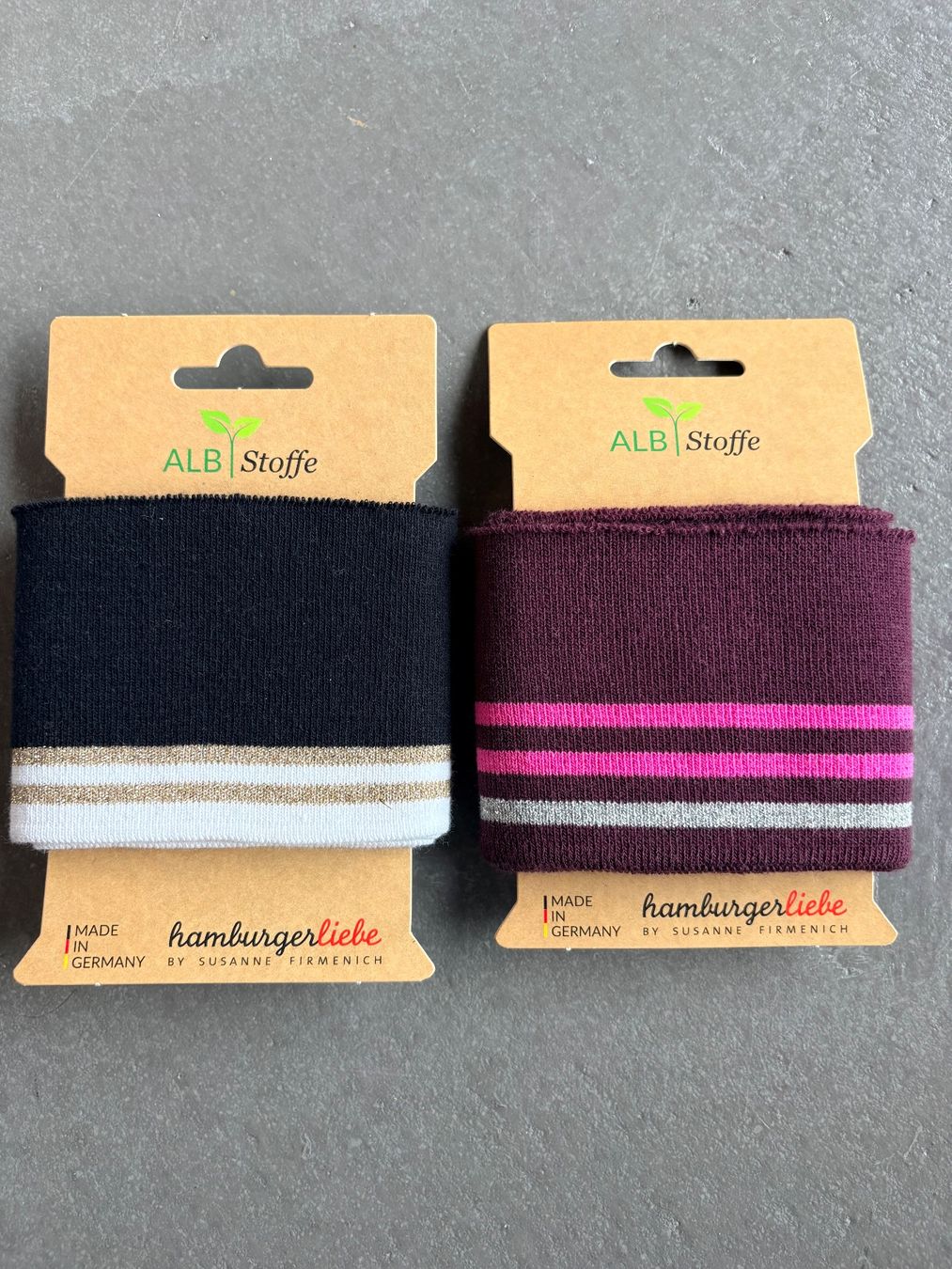 Stoffe: Alb Stoffe Bündchen Orginal 4 Stk – Neu und originalverpackt aus Malans GR von stoffmass 2
