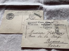 Valais linéaire Bouveret et Vernayaz 2x 1904 en lot