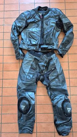 Motorrad Lederkombi 2-teilig von MQP Grösse 52 Echtleder