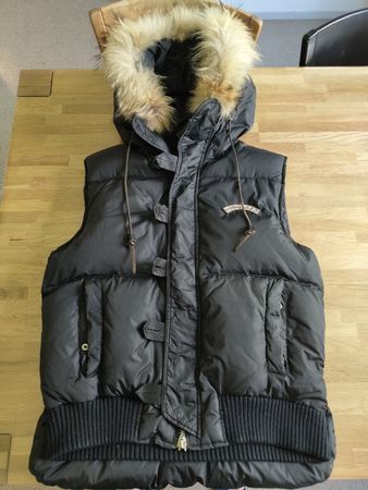 Dsquared2 Daunenweste mit Kapuze, Pelz, Gr. M, Top Zustand!
