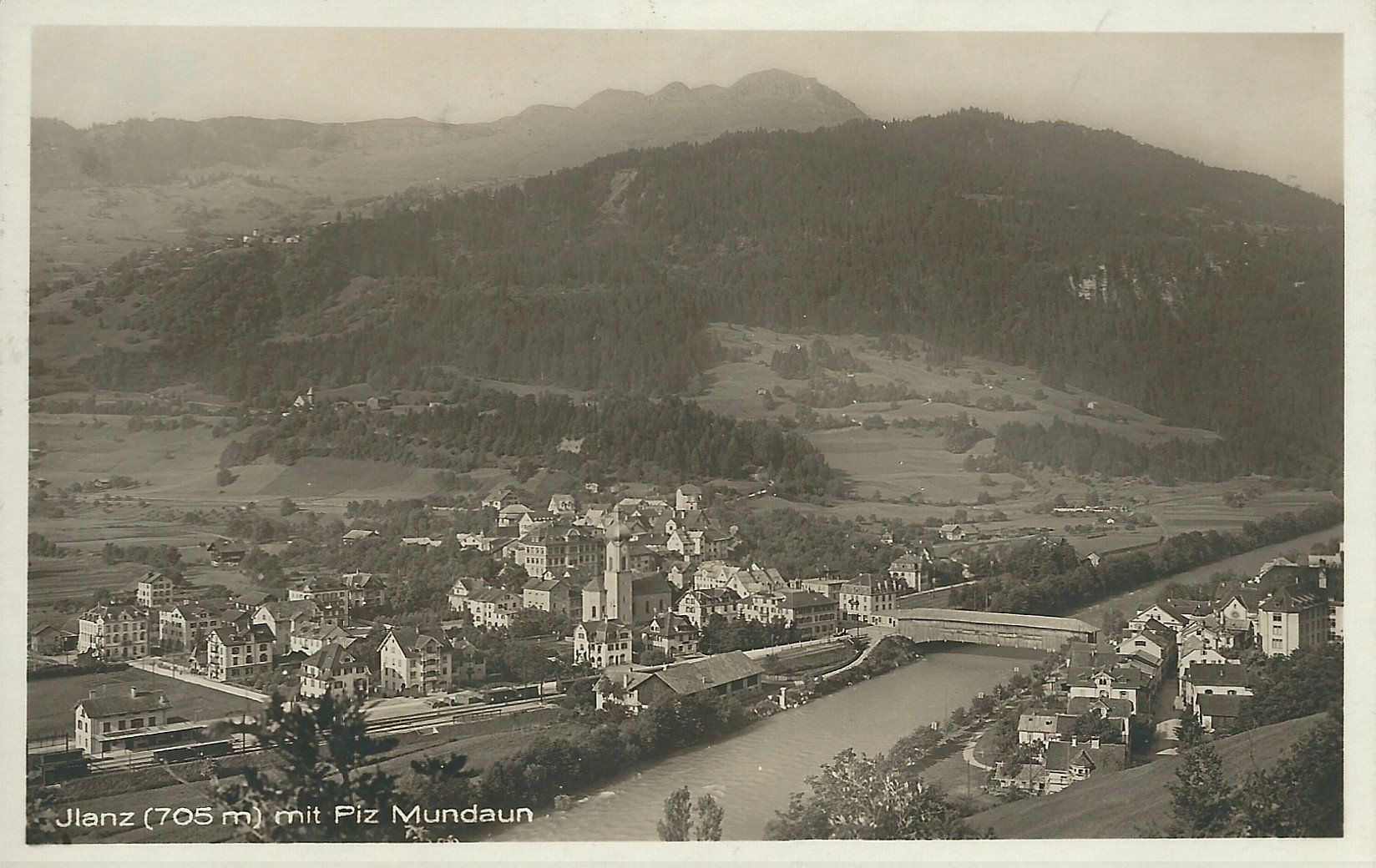 Cartoline postali: Jlanz / Ilanz - 1932 – Usato da Flums venduto da Guscha1