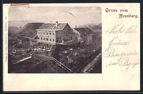 Cartoline postali: Winterthur, Gasthaus Rossberg aus der Vo – Usato da Berlin venduto da bartko-reher