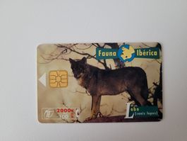 Telefonkarte Spanien "Wolf"