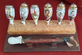 Pfeifenköpfe, Porzellan, Jagdmotiv, usw. Sammlerstück