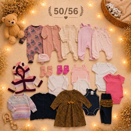 Baby Kleiderpaket Gr. 50/56 Mädchen rosa