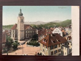 ALTSTÄTTEN (Rheintal) Ortspartie mit Rathaus & Post & Kirche