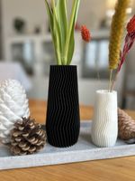 Moderne Deko Vase, schwarz, geometrisch