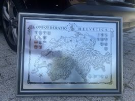 Wandspiegel Confoederatio Helvetica 1291-1991 defekt