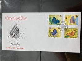 Seychellen 1991 illustr.FDC Satz Schmetterlinge PhilaNippon