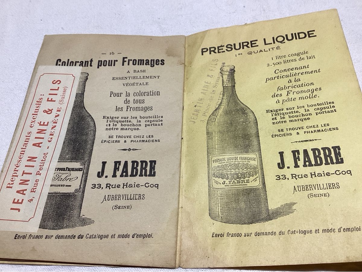 Documenti: Genève pub fabrication fromages vers 1910-20 – Usato da Luc (Ayent) venduto da Rebouille 2