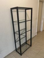 Modern black metal shelf
