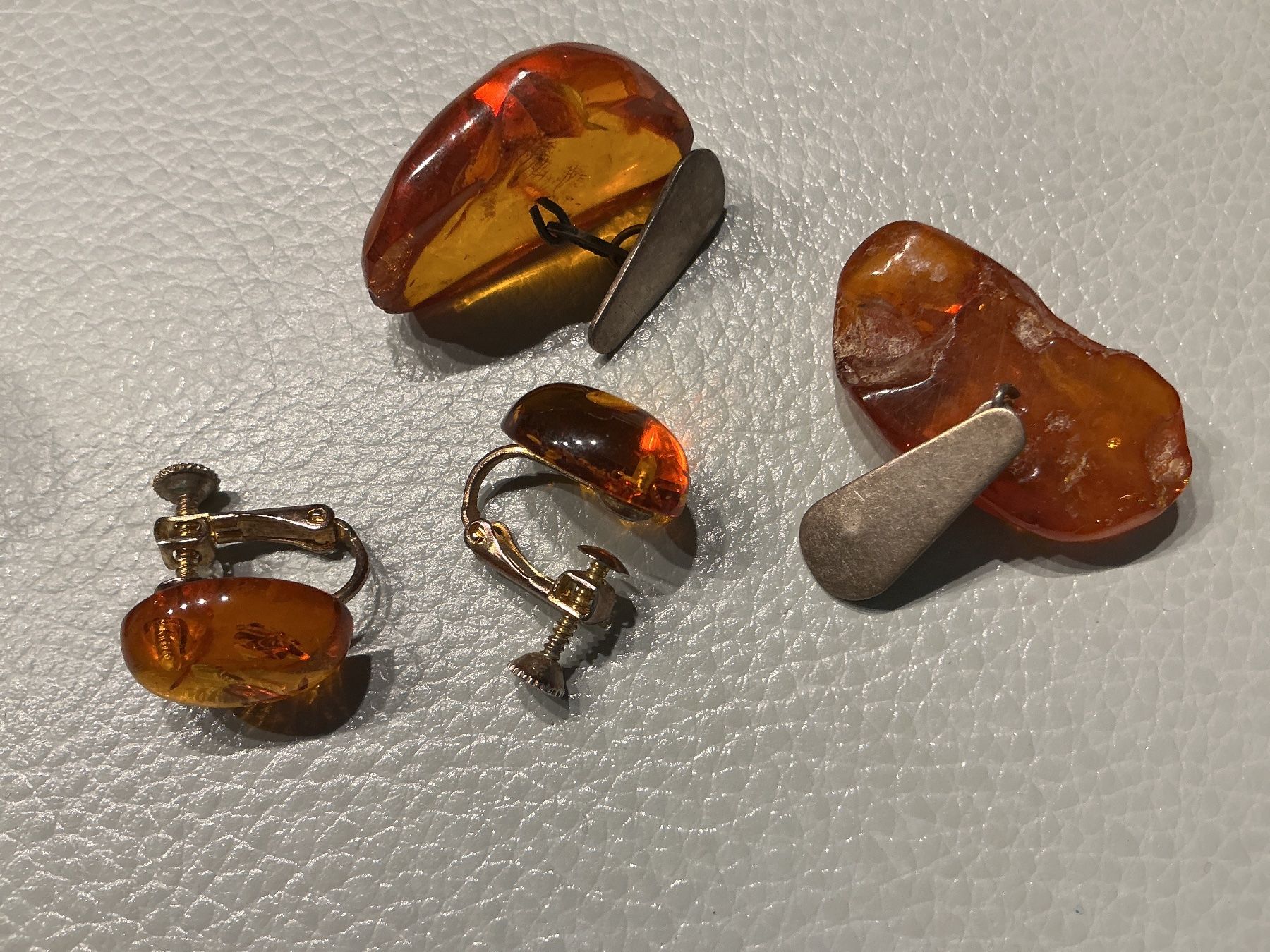 Altri gioielli: Bernstein Schmuck  Ohrclips Ring Manschettenknöpfe – Usato da Wettingen venduto da Andres54 6