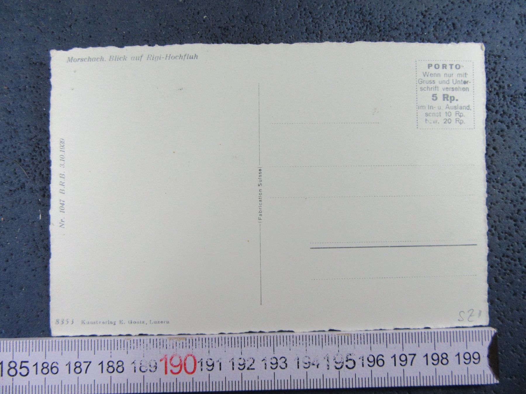 Cartoline postali: MORSCHACH BLICK GEGEN RIGI HOCHFLUH 1939 – Usato da Ettingen venduto da Hausi4711 1