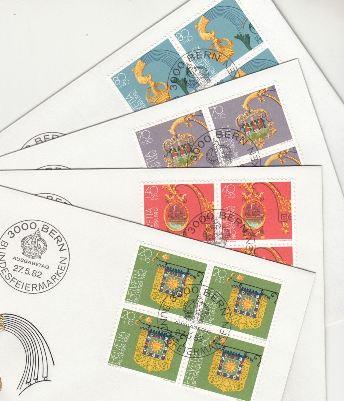 Tutti i francobolli: SBK B194 - B197 4er Block FDC – Usato da Bürglen TG venduto da StampGraf