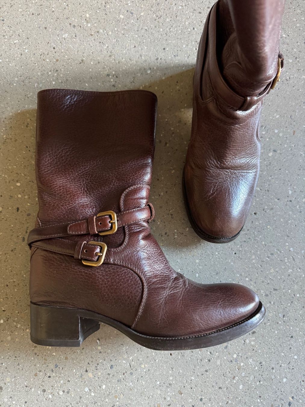 Prada Scarpe da donna: Prada Stiefeletten Leder braun Grösse 38.5 – Usato da Zürich venduto da Schmusnik 5