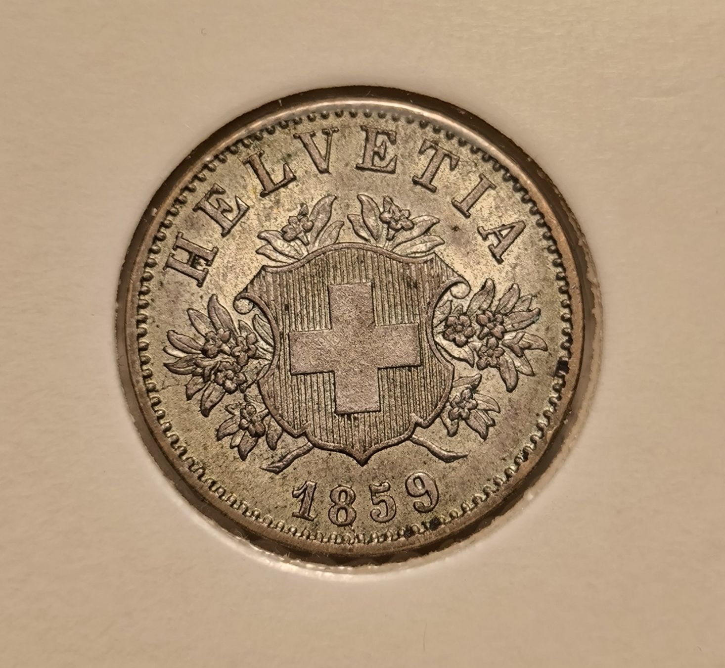 Tutti le monete: 20 Rappen 1859 – Usato da Nyon venduto da AlexKey71