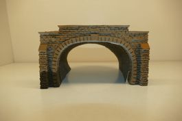 Spur H0: Tunnelportal 2-gleisig gealtert
