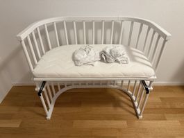 Babybay Beistellbett weiss inkl Matratze guter Zustand