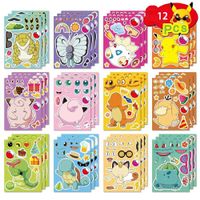 Pokemon Puzzle Aufkleber für Kinder 12 Blätter
