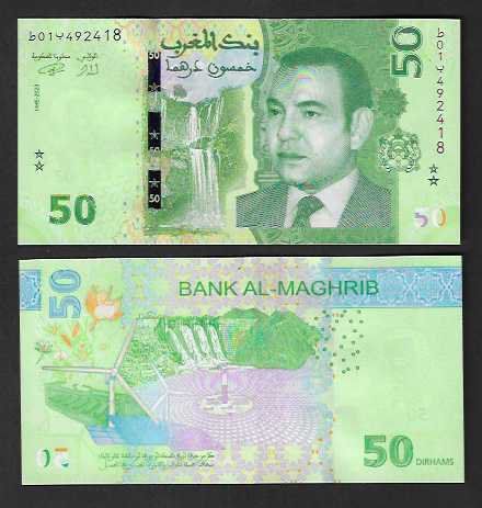 Banconote: Marocco  50  Dirhams   Bankfrisch – Nuovo (secondo la descrizione) da Gordola venduto da coinsandnotes