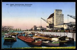 AK Basel, Kleinhüninger Rheinhafen