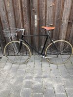 ***Vintage Velo mit Korb, Brooks Sattel & Ledergriffe***