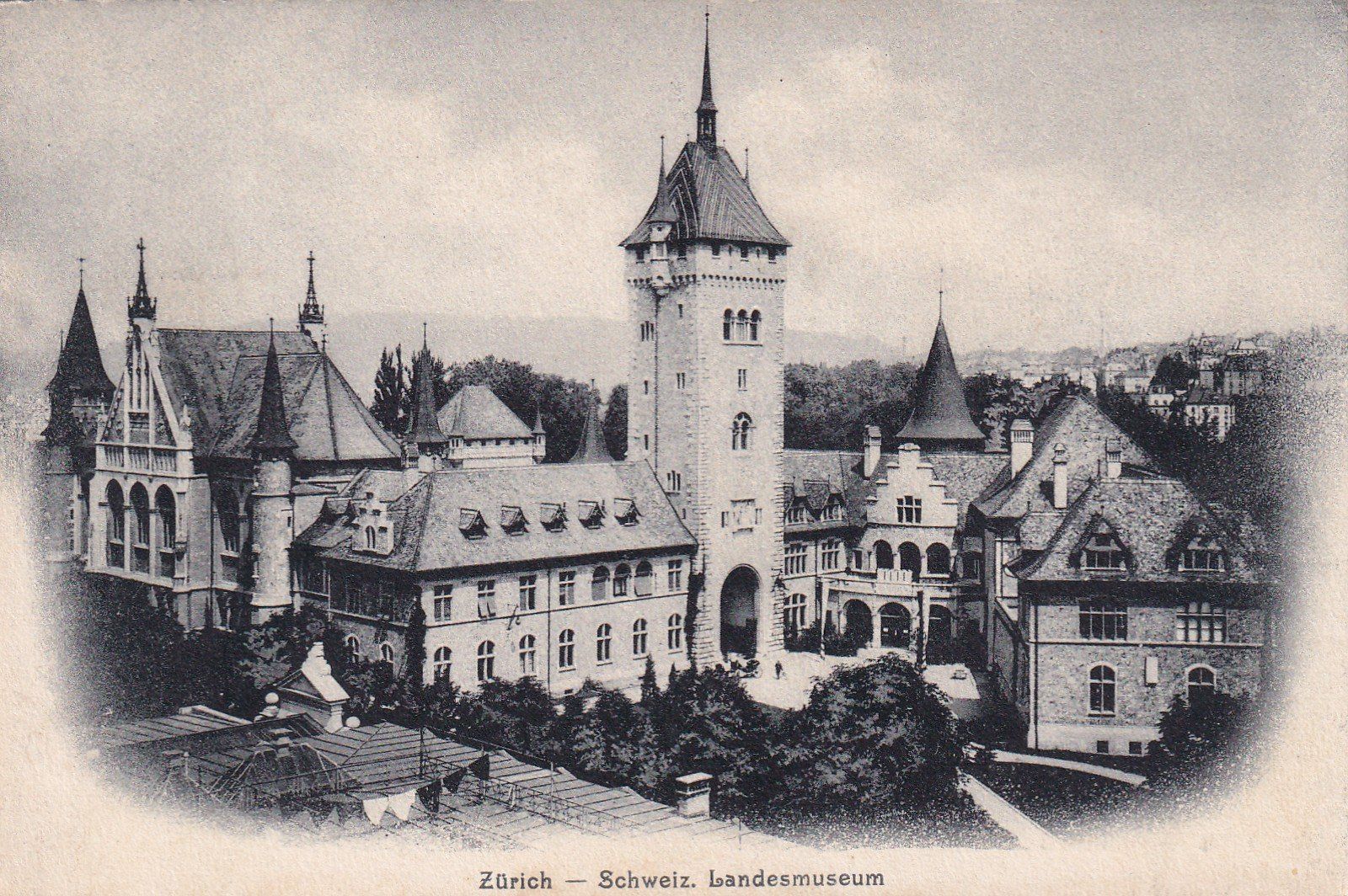Cartoline postali: Zürich - Schweiz Landesmuseum  1910 – Usato da Cormoret venduto da Pascalll2001